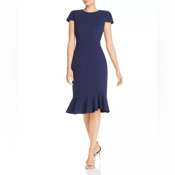 Betsey Johnson Dresses & Skirts - Betsey Johnson Scuba Crepe Ruffle Hem Dress.